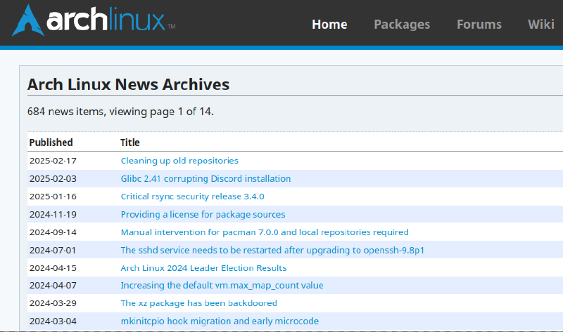 Featured image of post Arch News Alert