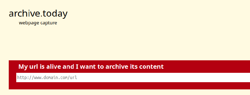Featured image of post Archive.today