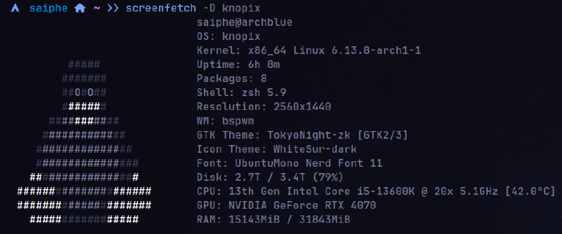 Featured image of post Custom Screenfetch