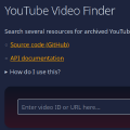 YouTube Video Finder